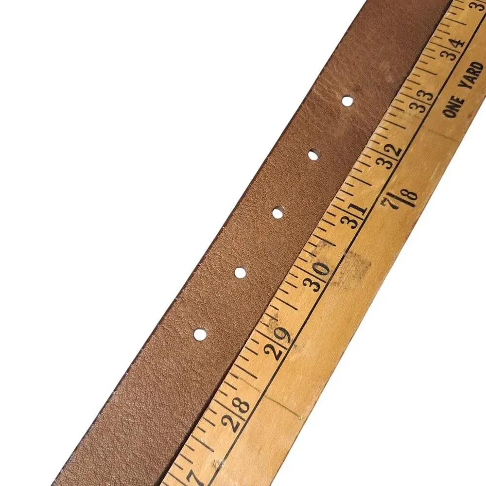 Dockers Full Grain Leather Belt MENS Size M BrownStitch Designs 29-32W Western